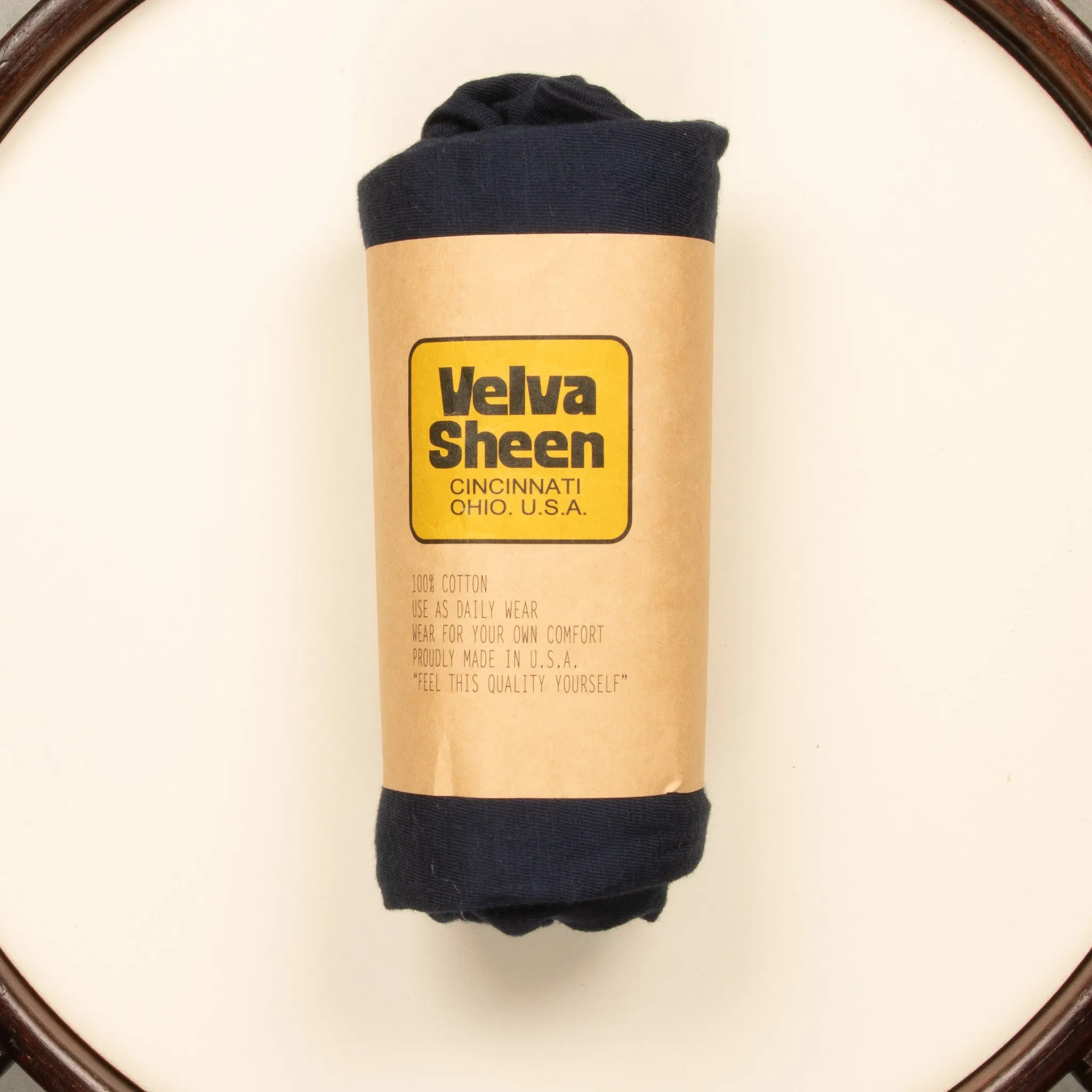 Velva Sheen Roll Tee in Navy
