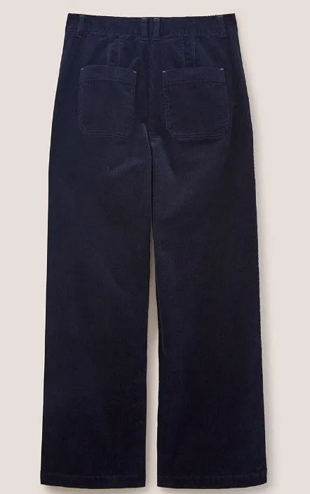 White Stuff Belle Cord Wide Leg Trouser Dark Navy