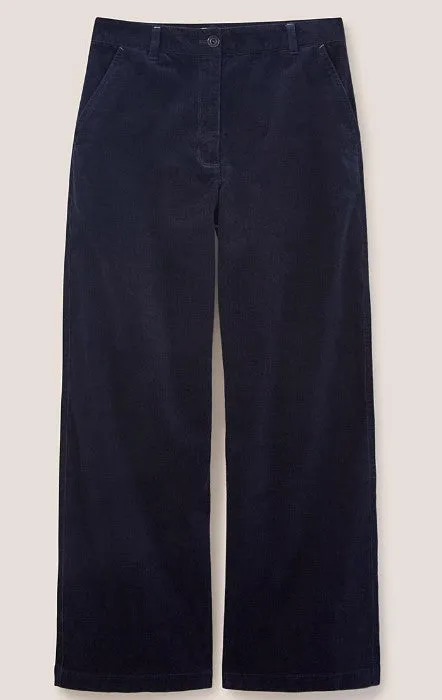 White Stuff Belle Cord Wide Leg Trouser Dark Navy